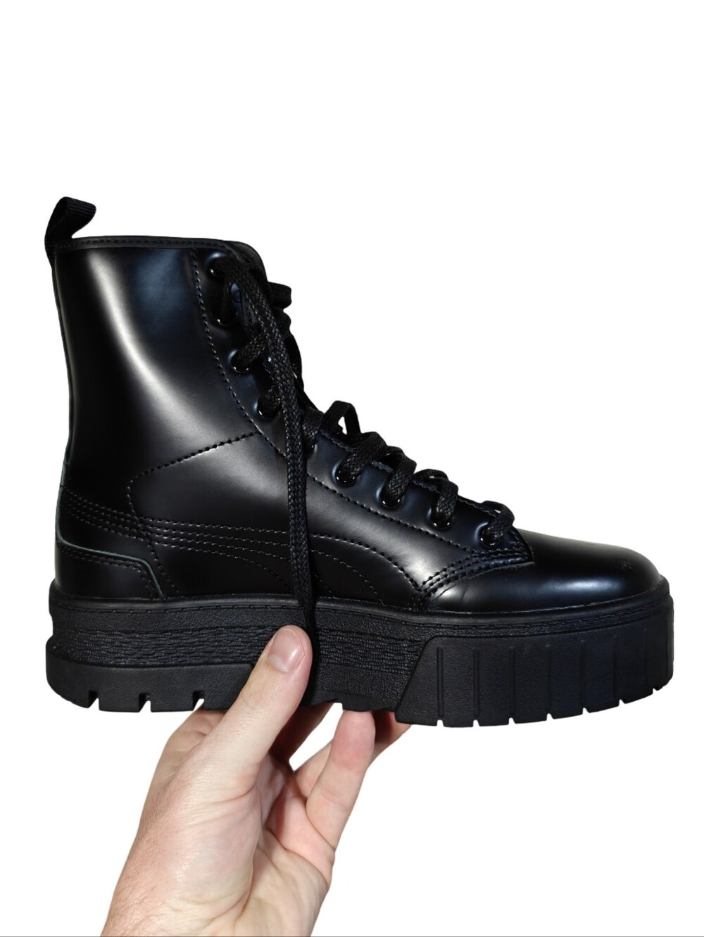 Puma Mayze Sneaker Boot Black Platform Size 6.5 - Picture 3 of 10